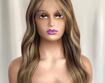 Sandy Blonde Lace Front Wig Human Hair Bend - Etsy display picture 1