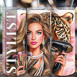 Envoltura para vaso de estilista: Diseño delgado de sublimación de 20 oz (descarga digital PNG)