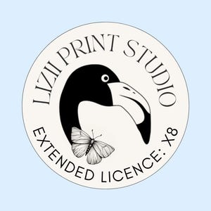 Extended Commercial Licence for x8 Designs | Digital Licence PDF | Up to 1000 Units for Physical Product Sales | Please Read Description