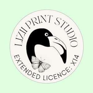 Extended Commercial Licence for x14 Designs | Digital Licence PDF | Up to 1000 Units for Physical Product Sales | Please Read Description