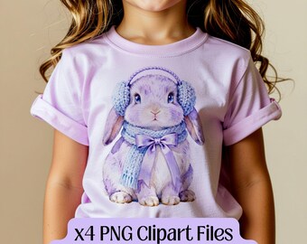 Aquarell Waldtiere Clipart | Reh, Fuchs, Hase, Igel (PNG Digital Download)
