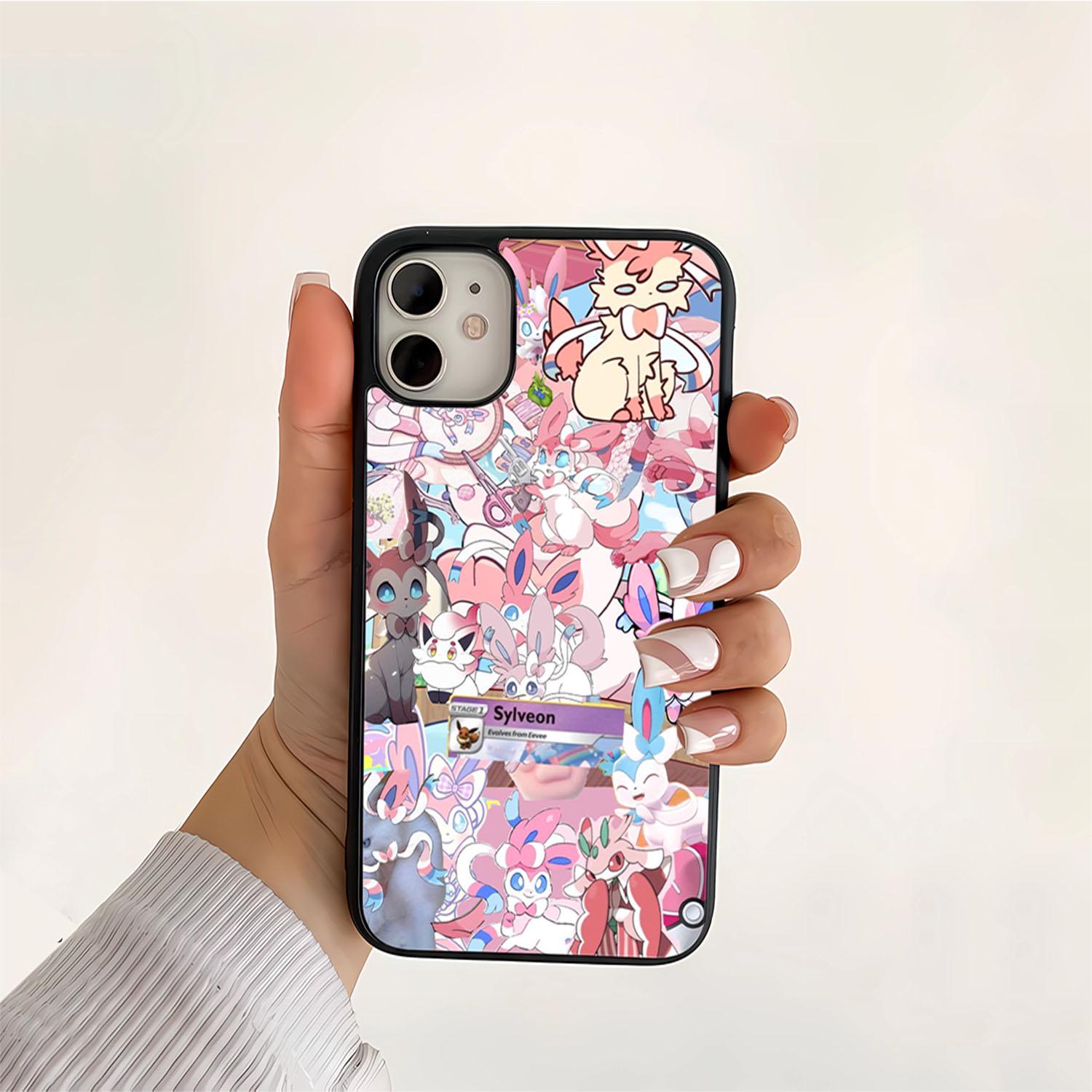Sylveon Case iPhone 17 16 15 14 13 12 11 Case Samsung Galaxy Case