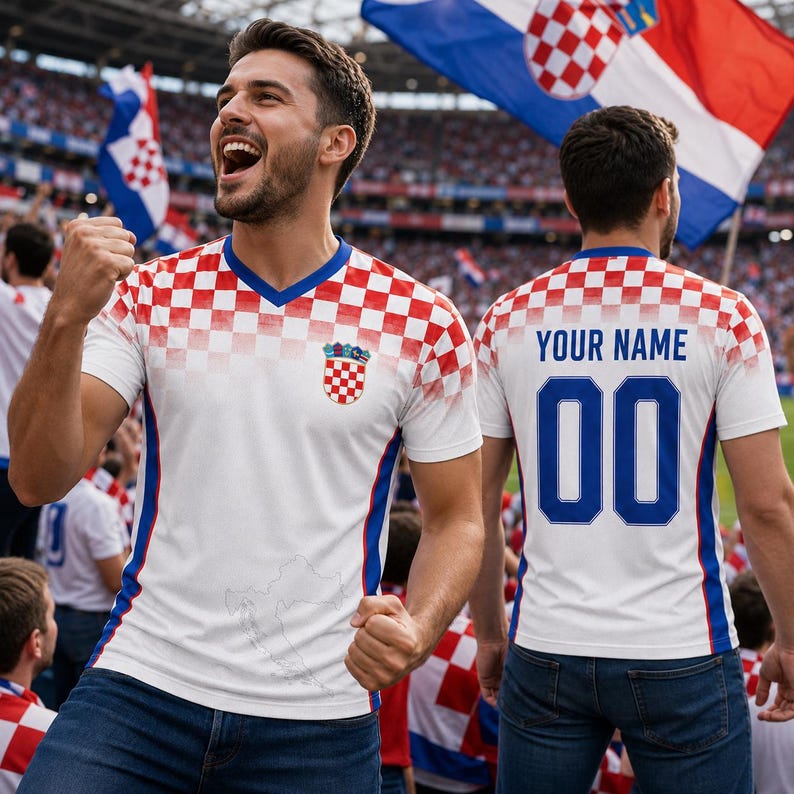 Croatia Soccer Jersey Croatian Flag Shirt, Croatia Football Jersey Gift for Men Women 6 image 7