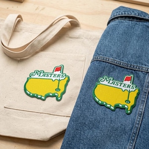 Masters Golf Tournament Patch – Augusta Floral Embroidery Motif (Iron On)