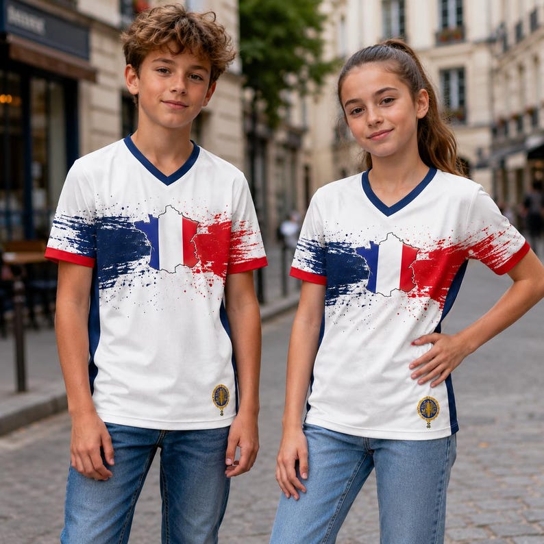 France Soccer Jersey French Flag Shirt, France Football Jersey Gift for Men Women 9 image 4