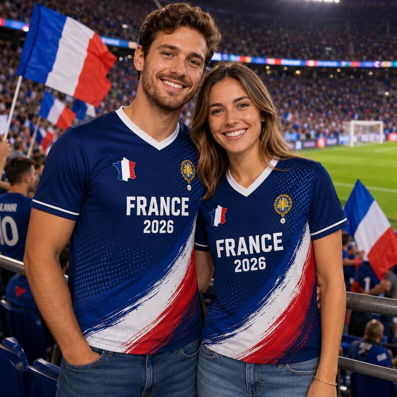 France Soccer Jersey French Flag Shirt, France Football Jersey Gift for Men Women 3 image 7