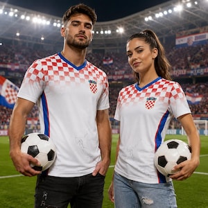 Croatia Soccer Jersey Croatian Flag Shirt, Croatia Football Jersey Gift for Men Women 6 image 1