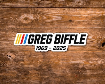 Greg Biffle #16 Rennauto-Aufkleber, Lustiger Rest in Peace Vinyl Aufkleber, Geschenk für Auto-Enthusiasten, Getriebe Aufkleber