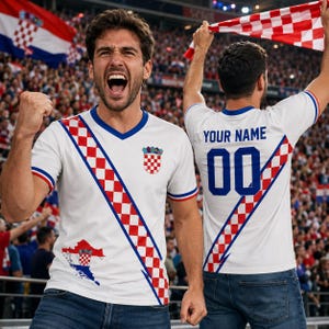 クロアチアサッカーユニフォーム クロアチア国旗シャツ、クロアチアサッカーユニフォームギフト（男性・女性用）7 画像 7