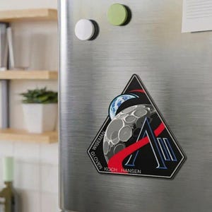 Artemis II Mission Logo Magnet or Sticker, NASA Space Decal, Waterproof Vinyl (3in-9in)