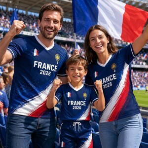 France Soccer Jersey French Flag Shirt, France Football Jersey Gift for Men Women 3 image 2