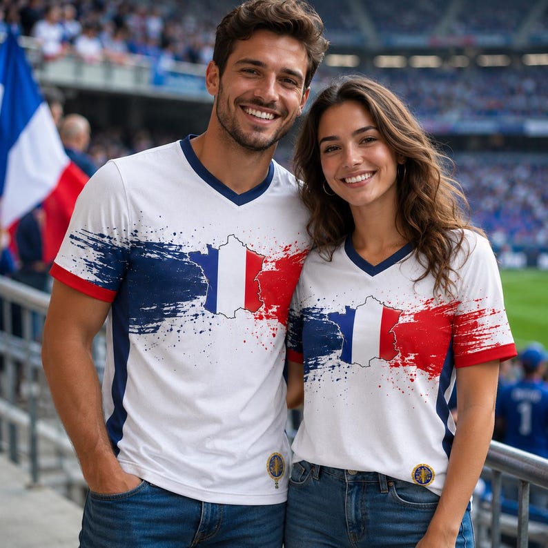 France Soccer Jersey French Flag Shirt, France Football Jersey Gift for Men Women 9 image 7