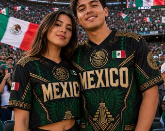 Personalized Mexico Soccer Crop Top Jersey, Custom Soccer Jersey Tee with Name and Number, Festival Shirt, Football Fan