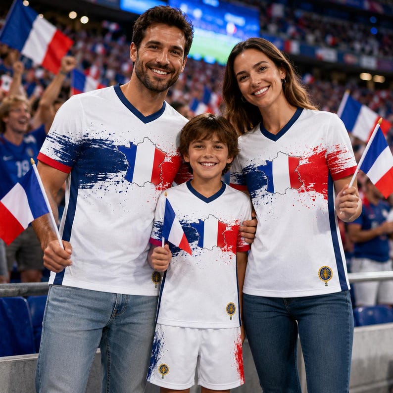 France Soccer Jersey French Flag Shirt, France Football Jersey Gift for Men Women 9 image 2