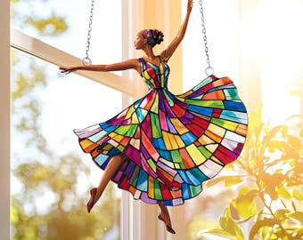 African American Women Acrylic Suncatcher Ornament, African Woman Suncatcher, African Decor, Juneteenth Home Decor, Black History Month Gift