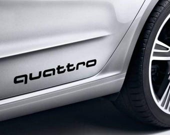 2 Stk Quattro Abziehbilder Aufkleber für Türbank Fenster Schwellen Auto Vinyl Grafiken