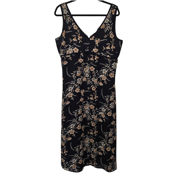 VTG Old Navy 14 Black Dark Floral Maxi Dress Sleeveless V Neck Empire Fairy  90s - Etsy New Zealand