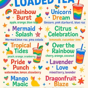 Pride Month Loaded Tea –in 113 carts!Make at Home Loaded Tea Packet, 180mg Caffeine, 0 Sugar, Low Carb, Ships in less than a day– Pride Gift