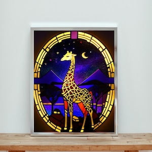 Stained Glass Giraffe Puzzle