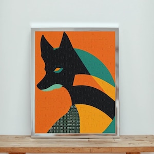 Modern fox art puzzle