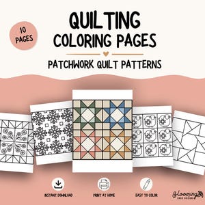 Vintage-Patchwork-Quiltmuster | Nähvorlagen für Heimwerkerprojekte (PDF-Download)