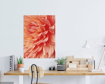 Orange Mum Floral Abstract Photo Wall Art, Digital Wall Art, Afdrukbare kunst