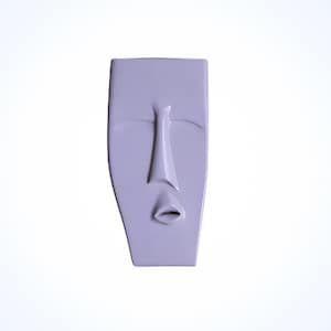 Modern Face Wall Art | Abstract Minimalist Mask | Handmade Sculpture for Home Decor