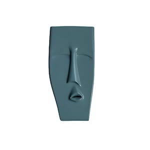 Modern Face Wall Art | Abstract Minimalist Mask | Handmade Sculpture for Home Decor