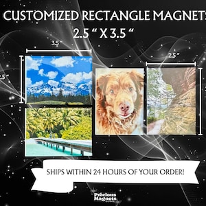 Custom Photo Magnet 2.5x3.5 Rectangle, Personalized Fridge Magnet, Wedding Save the Date, Baby Announcement, Memorial Gift, Picture Magnet