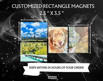 Custom Photo Fridge Magnet 2.5x3.5 Rectangle, Personalized Keepsake, Wedding Favor, Baby Announcement, Memorial keepsake