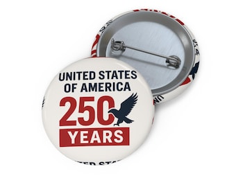 Botón de pin conmemorativo de los 250 años de Estados Unidos / Pin de solapa patriótico con la bandera del aniversario