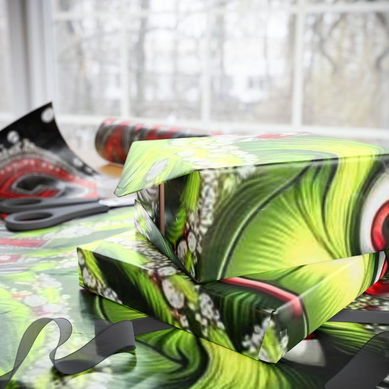 Grinch Christmas Wrapping Paper, Festive Gift Wrap, Holiday Party Decor, image 9