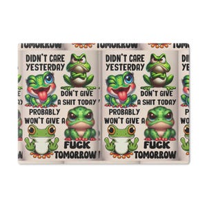 Whimsical Frog Tempered Glass Cutting Board, Kitchen Decor