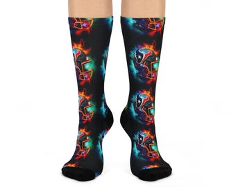 Texans Fiery Space-helmsokken | Sokken met ronde hals