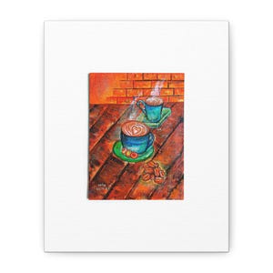 Coffee Art Canvas Print, Wall Decor, Home Kitchen Art, Gift for Coffee Lovers, Unique Coffee Shop Decor