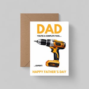 Divertente biglietto per la festa del papà - Sei un esperto di strumenti - Biglietto d'auguri 5x7