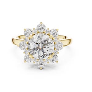 Tri-Tone 18K Gold Diamond Ring: 2.74 Ct HPHT Lab-Grown, IGI Certified
