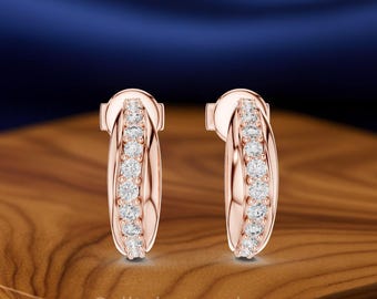 Gold Lab-Grown Diamond Stud Earrings • 1.00 CTW, Screwback