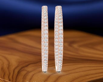 1.80 CT Diamond Stud Earrings | Round Cut Diamond Earrings | Sterling Silver 925, Gold | Minimalist Fine Jewelry | Simple Elegant Earrings