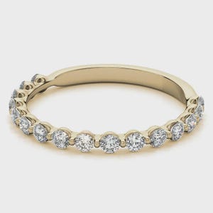 1.00 CT Lab Grown Diamond Eternity Band: 14K Gold Wedding Anniversary Ring