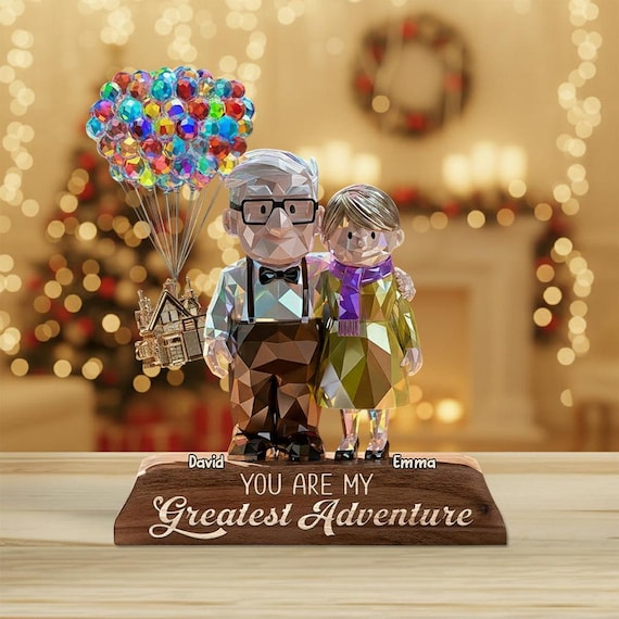 Custom Carl & Ellie Couple Acrylic Plaque | Custom Anniversary  Wedding Gift