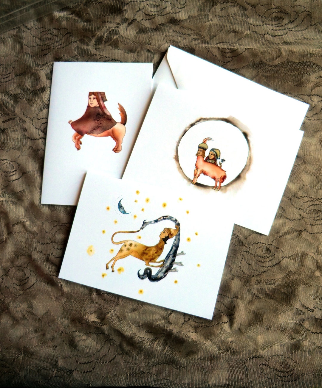 Variety Pack Greeting Cards 3 Original Designs Inspired by Medieval