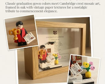 Personalised Graduation Figurine Gifts,Custom Text building blocks,Minifigure,Graduation Gift for Class of 2026,Eternal Keepsake