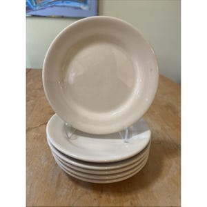 Set Of 6 Wallace Restaurant Ware China Beige Tan 5-11/16&quot; Plate Mint