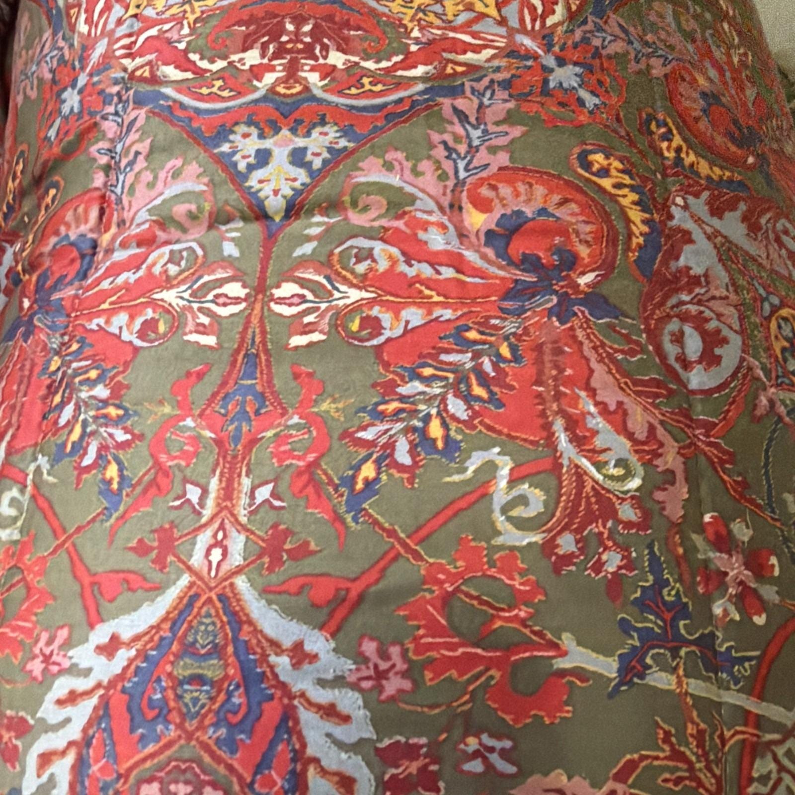 RALPH LAUREN フィッティドシーツ プレミアムクイーン RALPH LAUREN GALAHAD Full/queen Comforter Red Paisley Cotton