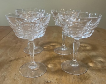 Chateaudun von Cristal D'Arques-Durand Champagner oder Hohes Sherbet Gläser 4er Set