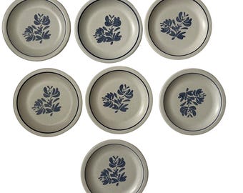 Pfaltzgraff    Blue  Yorktowne (China) Stoneware 7bread and butter plates