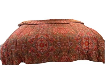 RALPH LAUREN GALAHAD Full/queen Comforter Red Paisley Cotton
