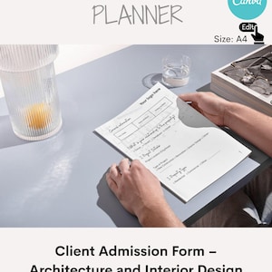 Canva Client Interview Template for Architecture and Interior Design Projects: Professional designed for interior designers and architects.