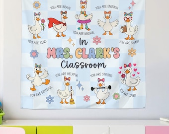 Tapisserie Silly Goose dans cette salle de classe, vous êtes assez, tapisserie Silly Goose personnalisée pour professeur, décoration de la rentrée, cadeaux pour professeur